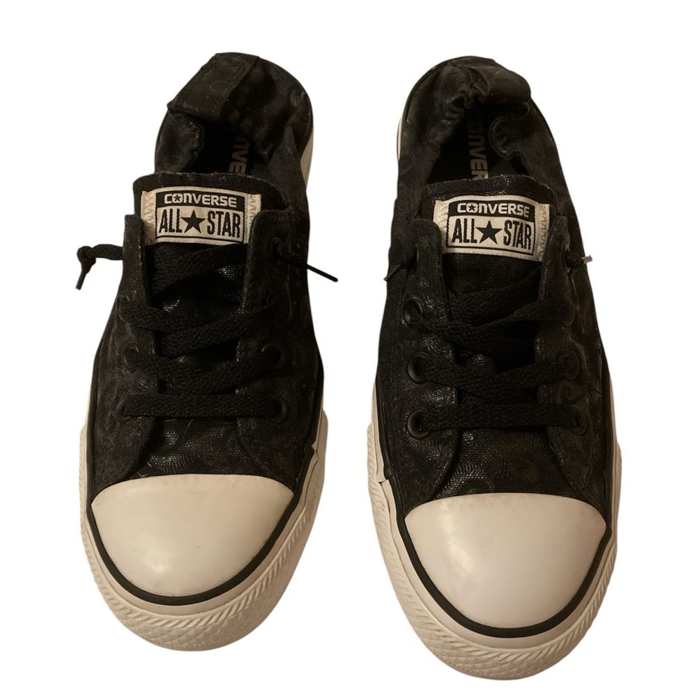 Converse All Star Feather Pattern Black Sneakers - image 1